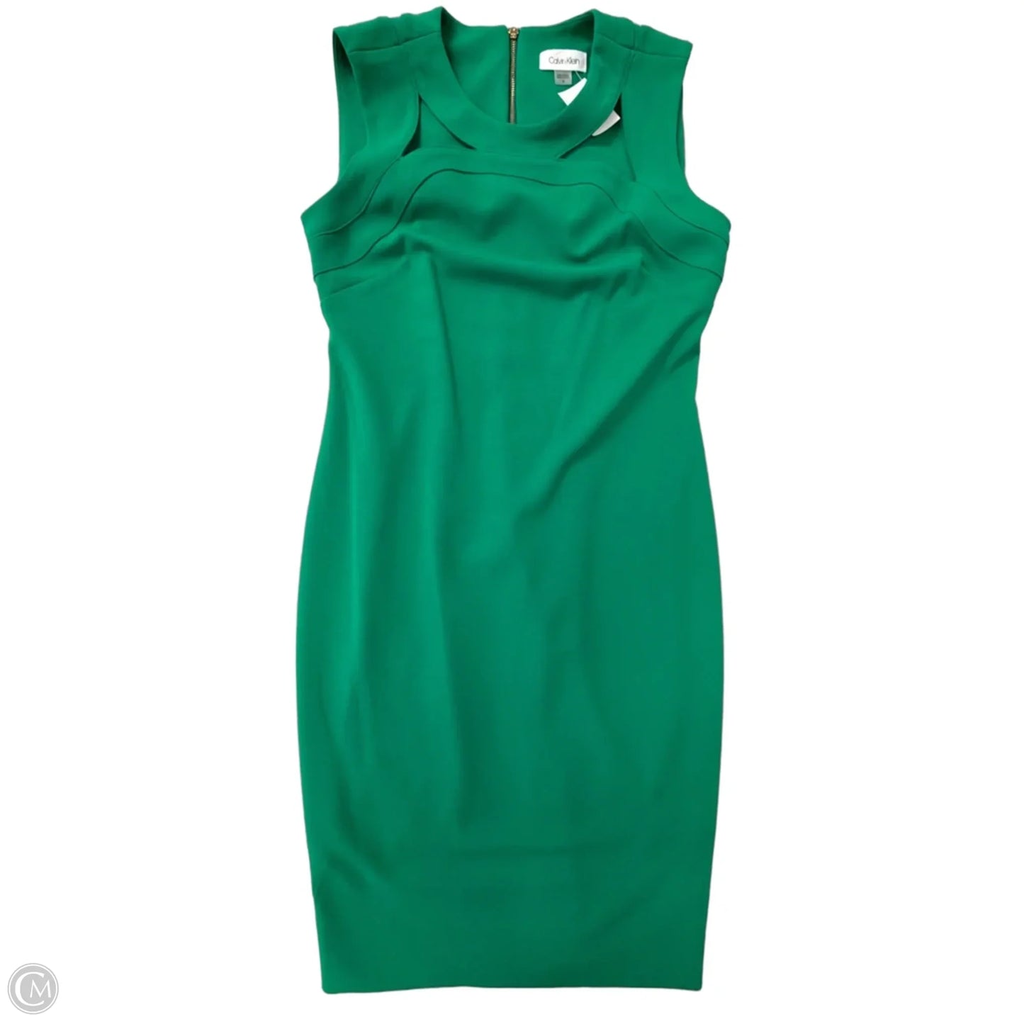 Dress Work By Calvin Klein In Green, Size: S