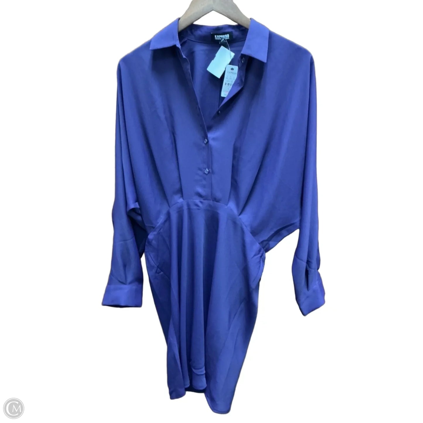 Dress Casual Midi By Express In Purple, Size: M
