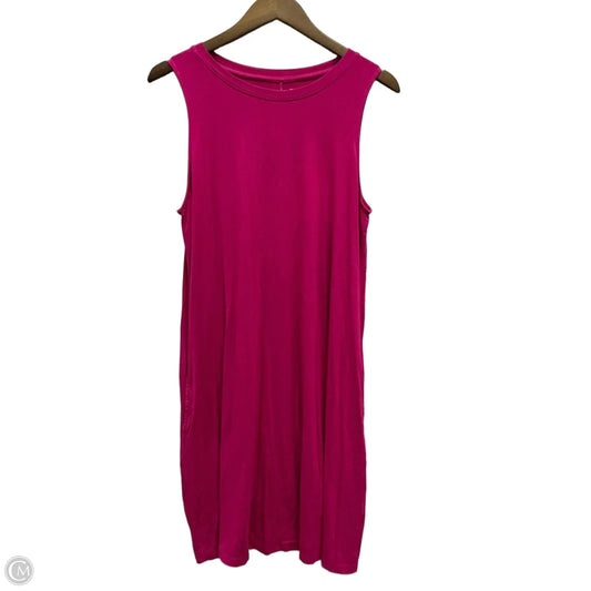 Dress Casual Midi By Time And Tru In Pink, Size: L