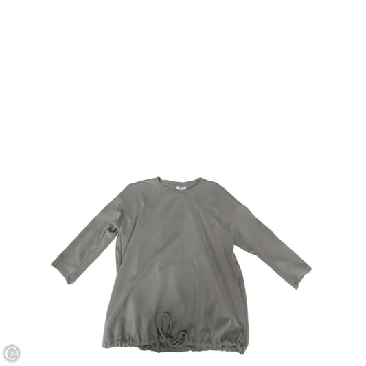 Top 3/4 Sleeve By Cable And Gauge In Grey, Size: L