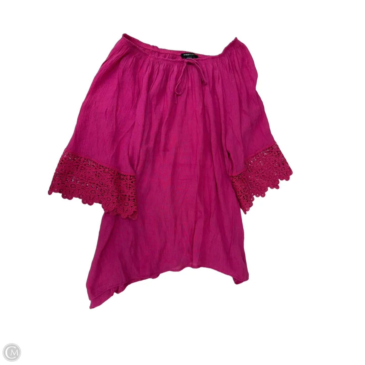 Top 3/4 Sleeve By Robert Louis In Pink, Size: 2x