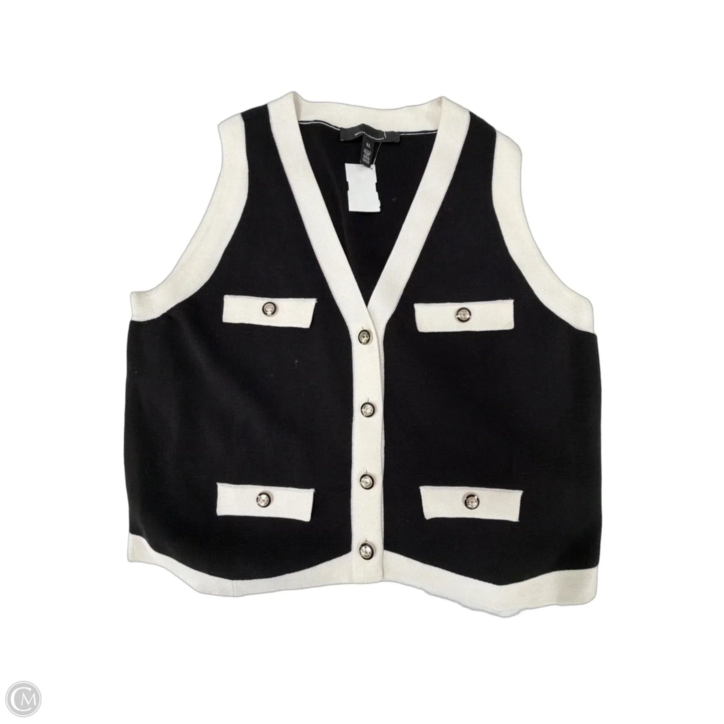 Vest Other By White House Black Market In Black & White, Size: Xl