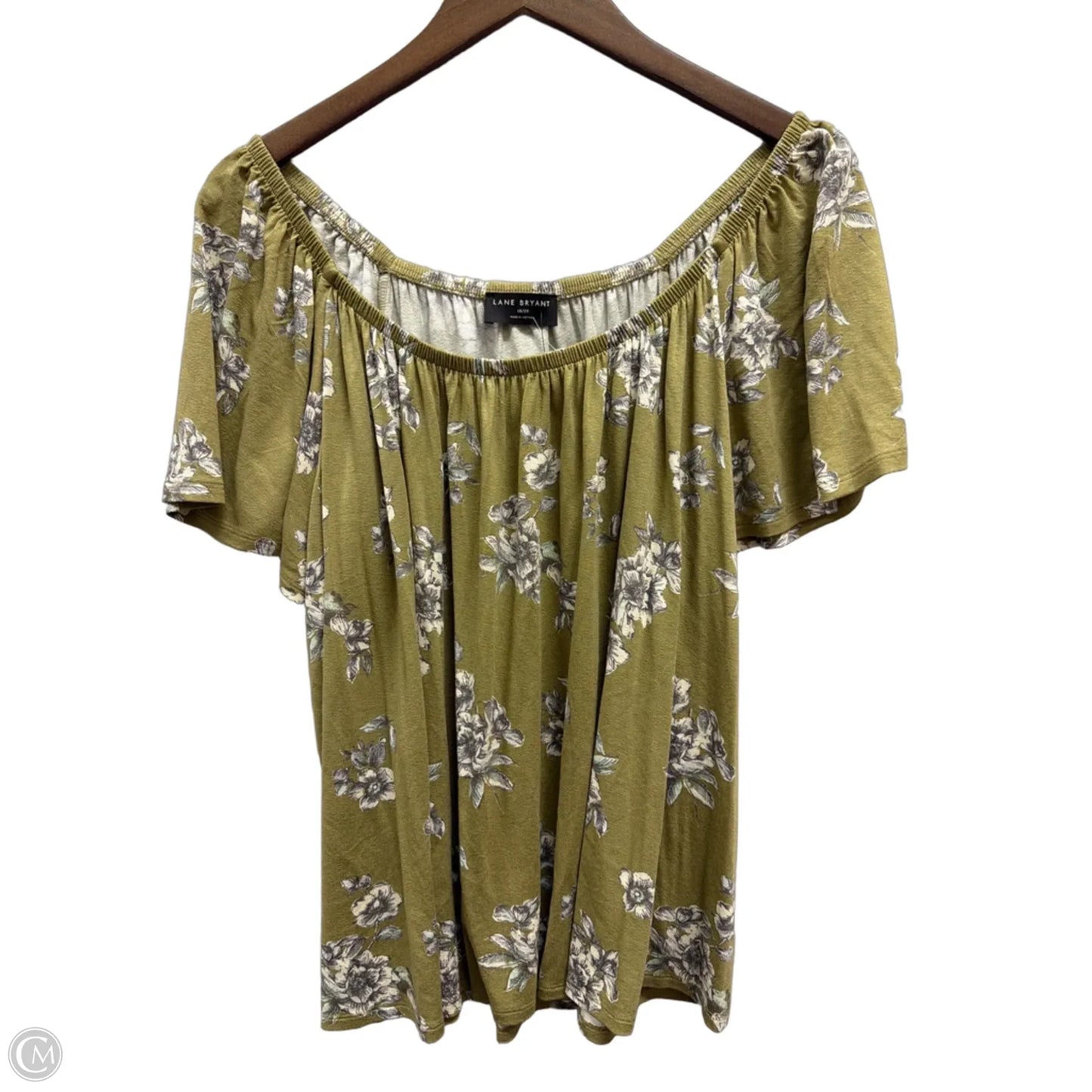 Top Short Sleeve By Lane Bryant In Floral Print, Size: 1x