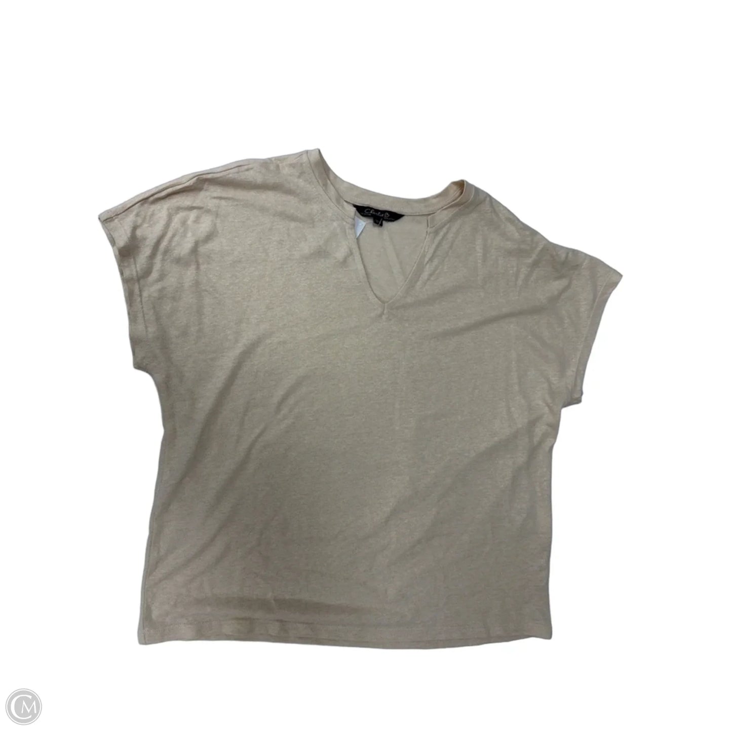 Top Short Sleeve By Charlie B In Cream, Size: M