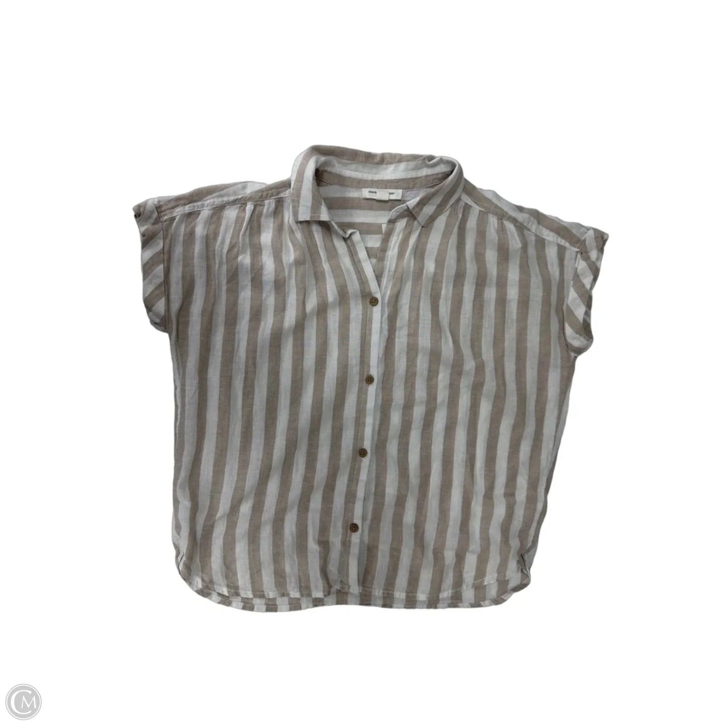 Top Short Sleeve By Beachlunchlounge In Striped Pattern, Size: S