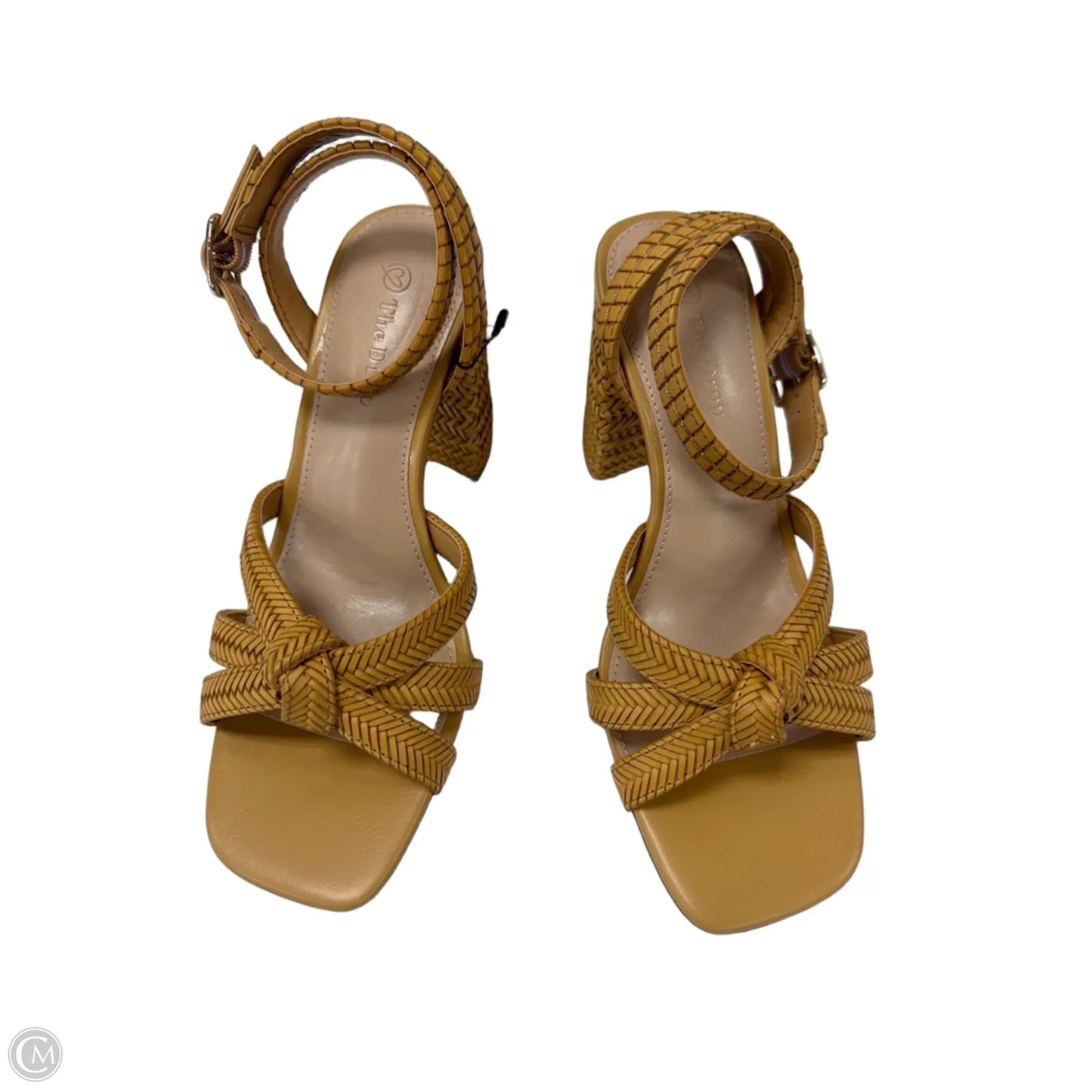 Sandals Heels Block By The Drop In Brown, Size: 7