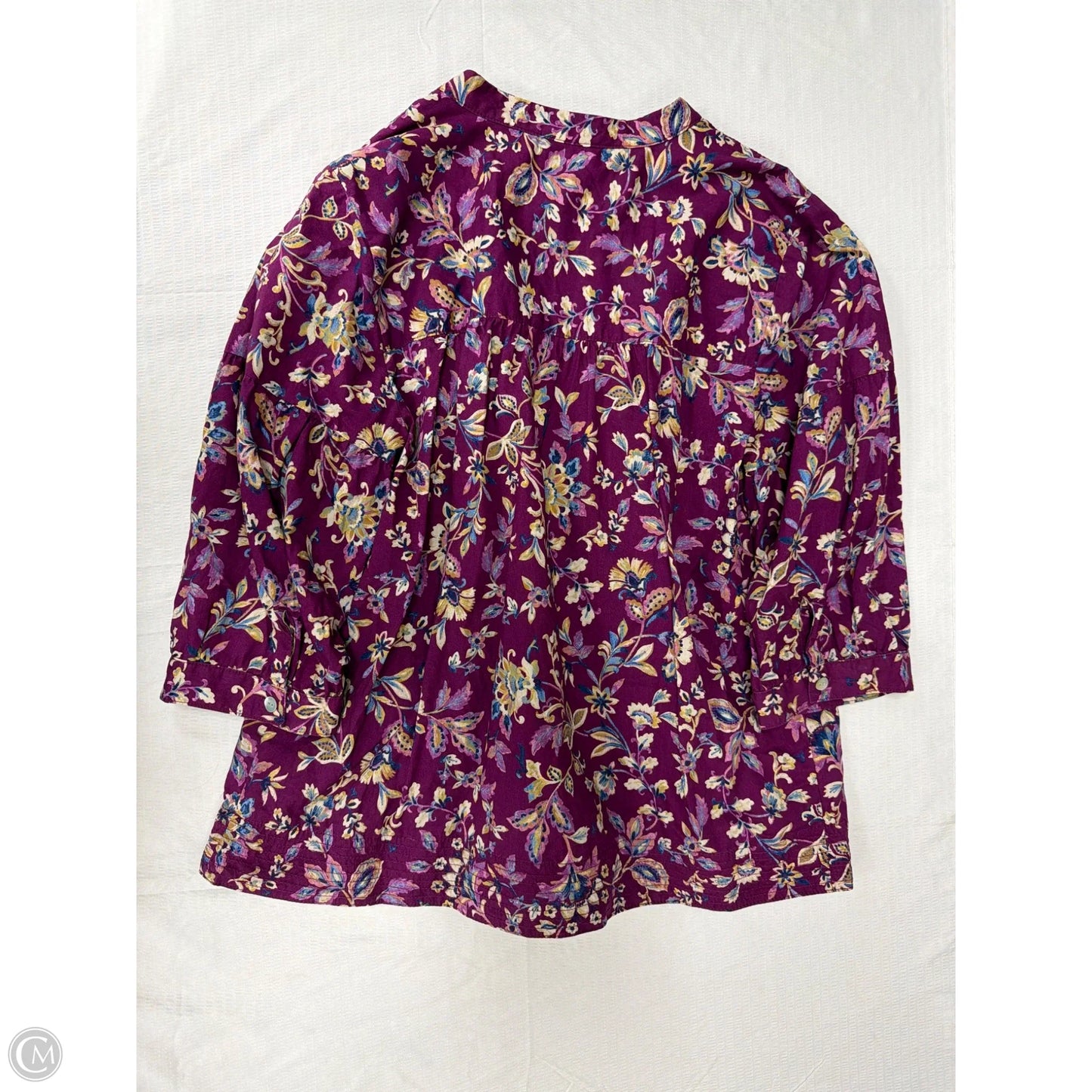 Top 3/4 Sleeve By J. Jill In Purple, Size: S