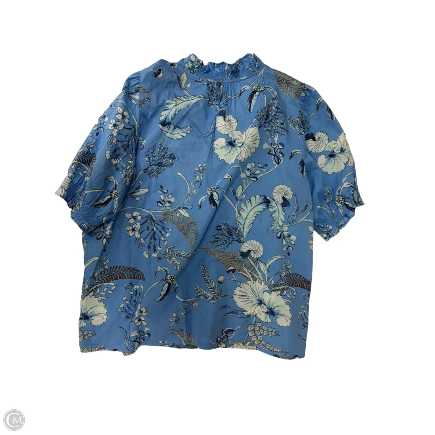 Top Short Sleeve By Talbots In Blue, Size: M
