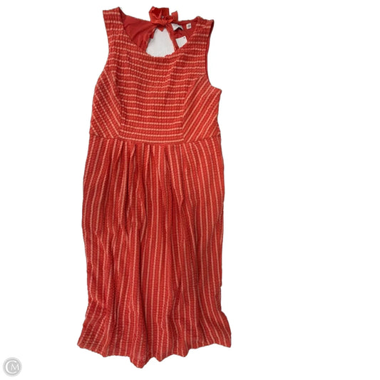 Dress Casual Midi By Anthropologie In Orange, Size: L