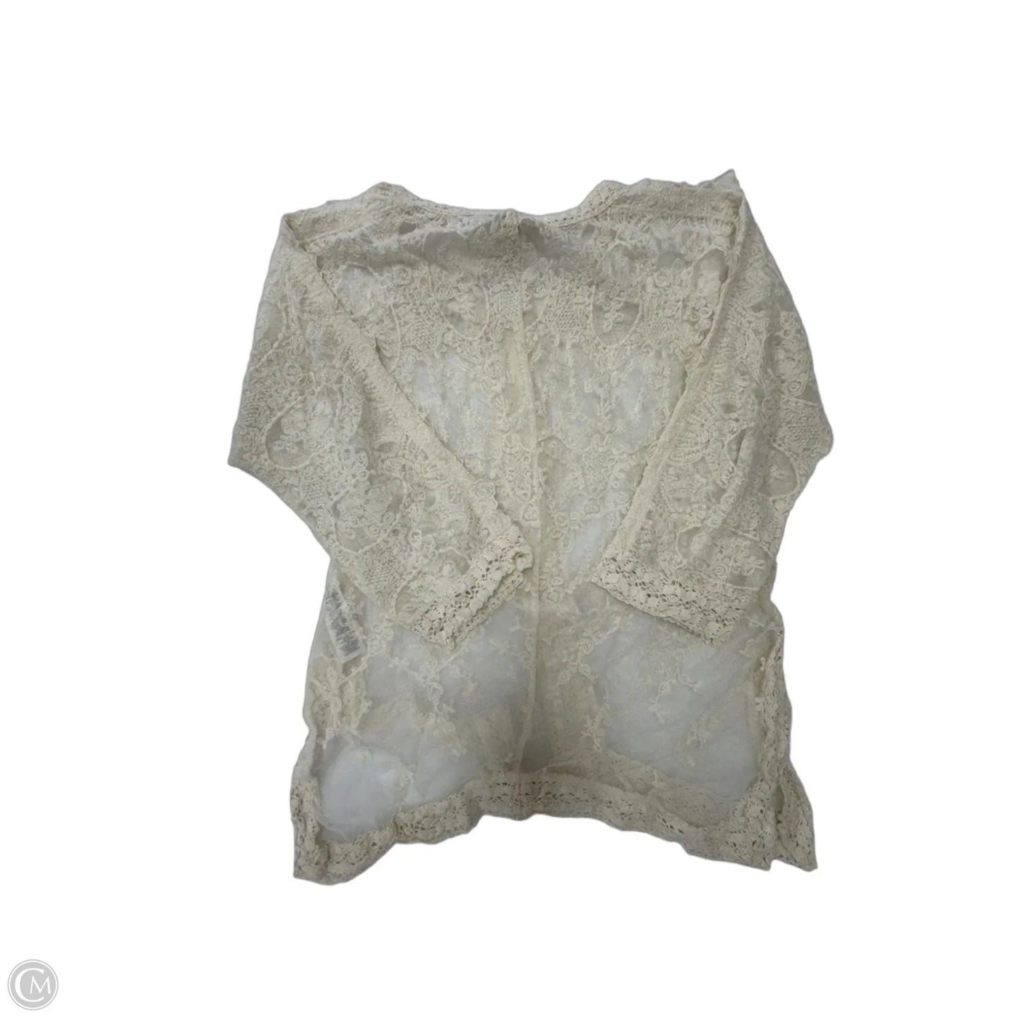 Top 3/4 Sleeve By Chicos In Cream, Size: S