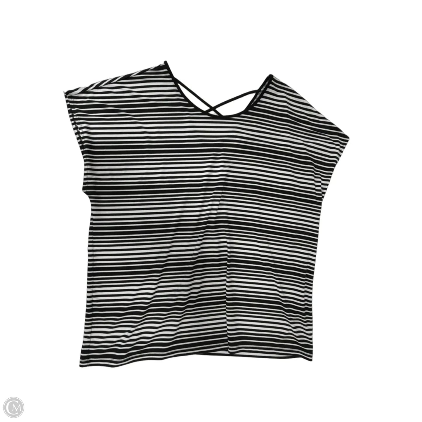 Top Short Sleeve By Cj Banks In Striped Pattern, Size: 1x
