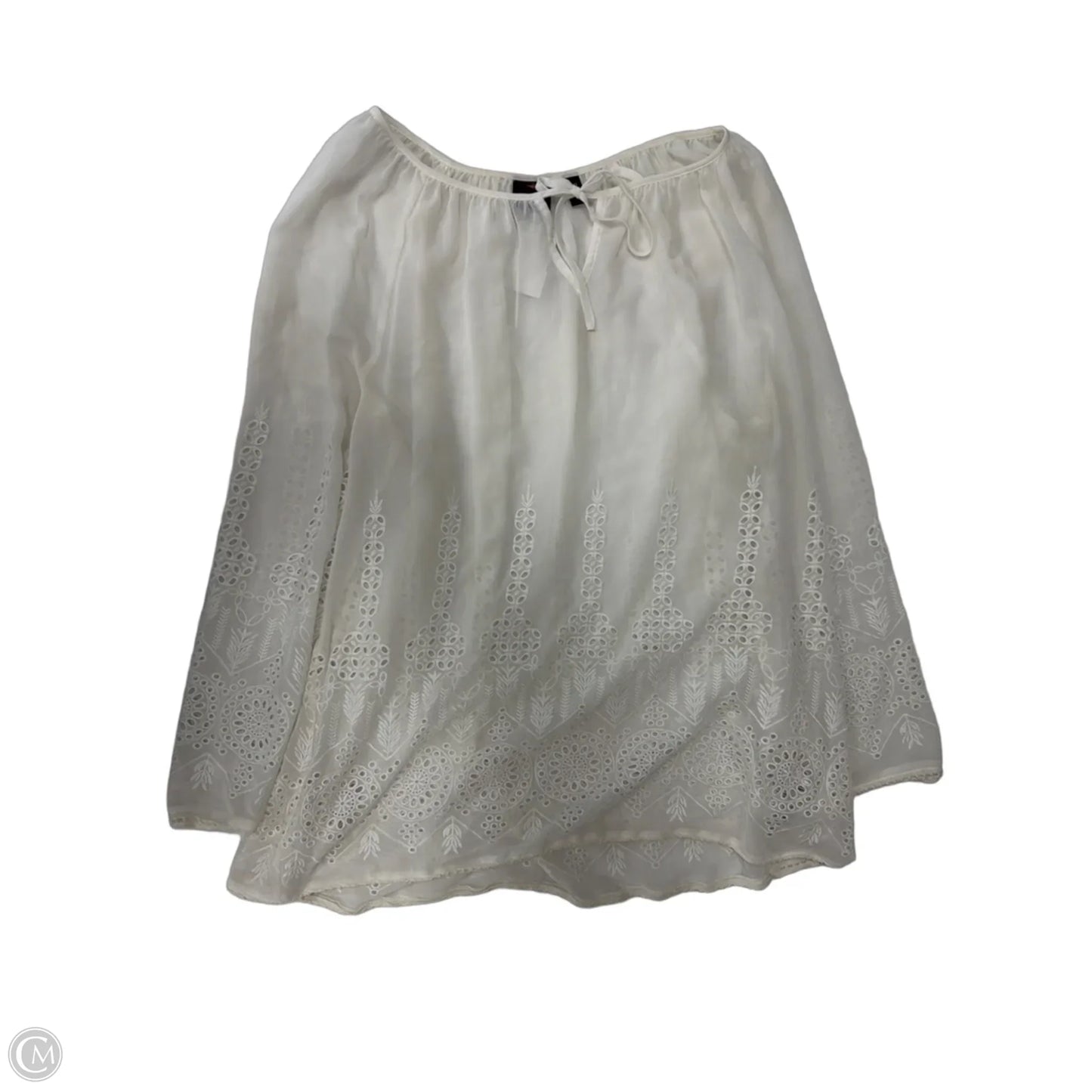Top Long Sleeve By Rafaella In White, Size: L