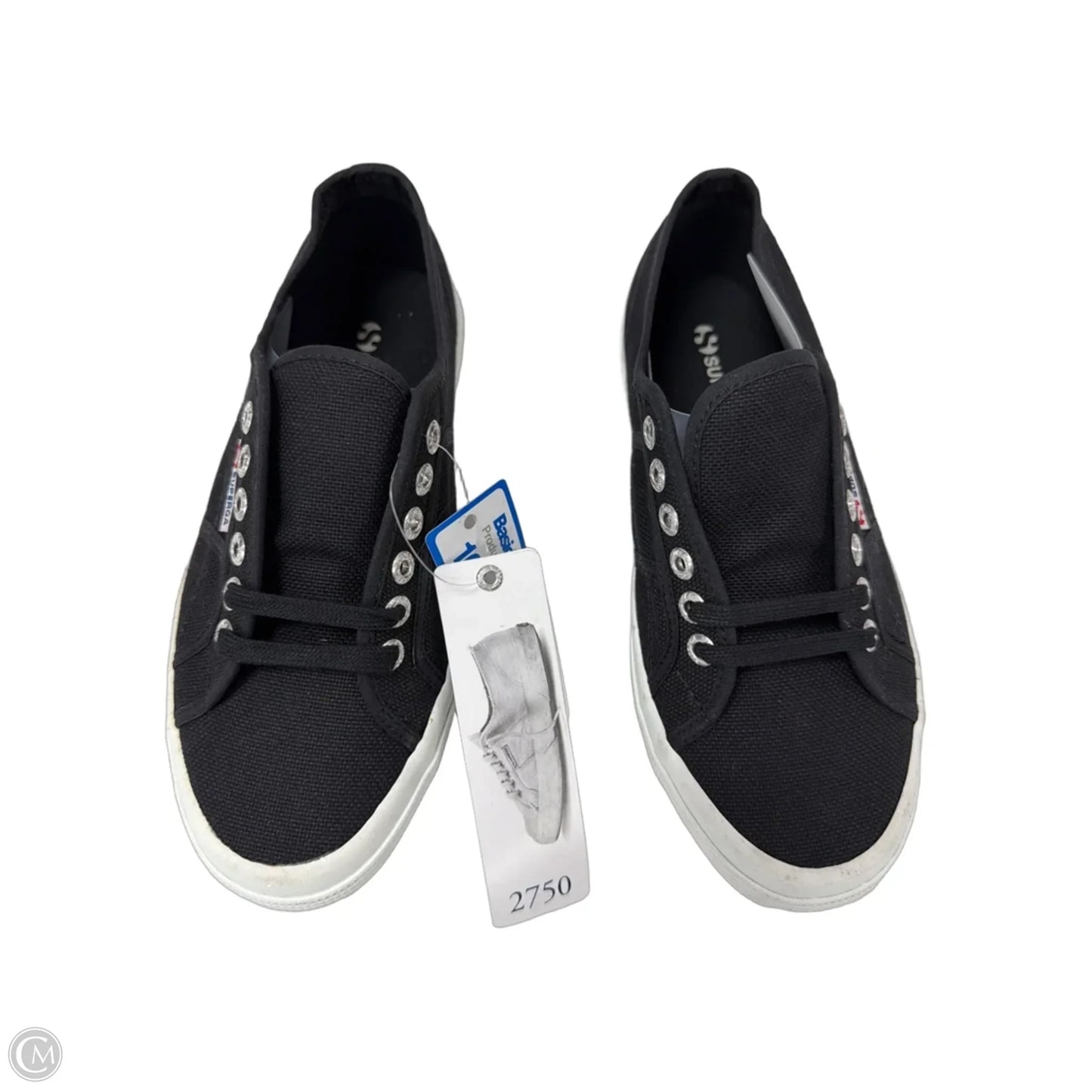 Shoes Sneakers By Superga In Black, Size: 8