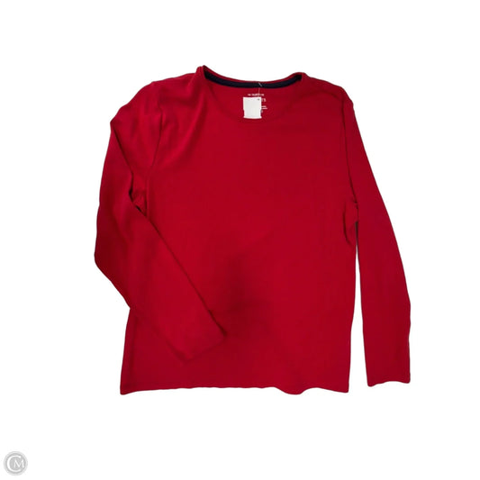 Top Long Sleeve By Talbots In Red, Size: Xl