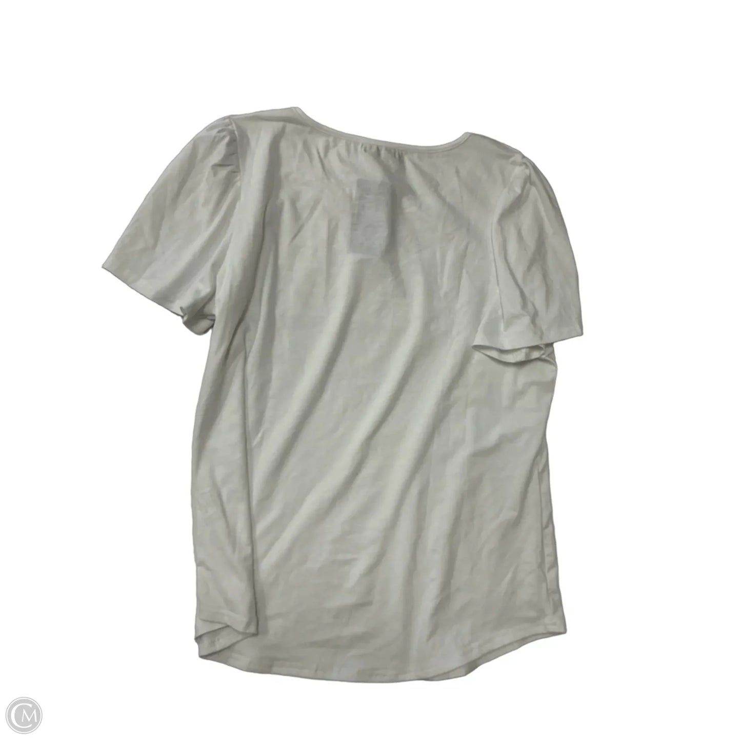 Top Short Sleeve By Clothes Mentor In White, Size: Xl