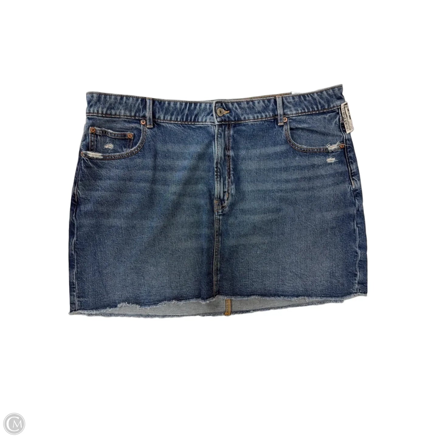 Skirt Mini & Short By American Eagle In Blue Denim, Size: 1x