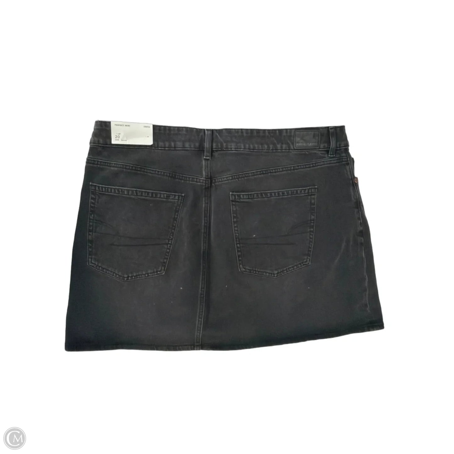 Skirt Mini & Short By American Eagle In Black Denim, Size: 1x