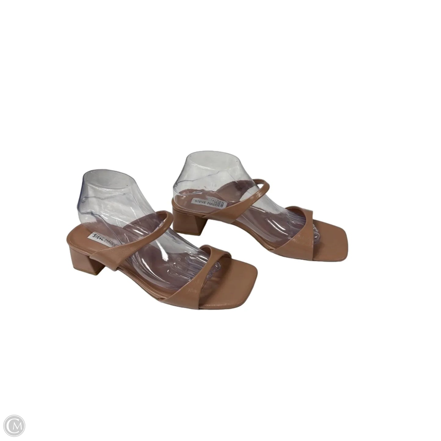 Sandals Heels Block By Steve Madden In Brown, Size: 10
