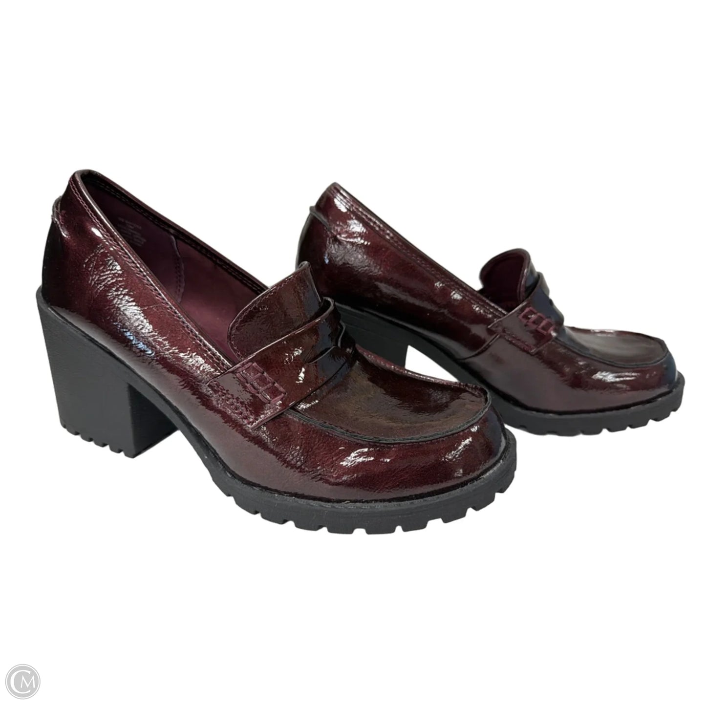 Shoes Heels Block By Clothes Mentor In Maroon, Size: 10