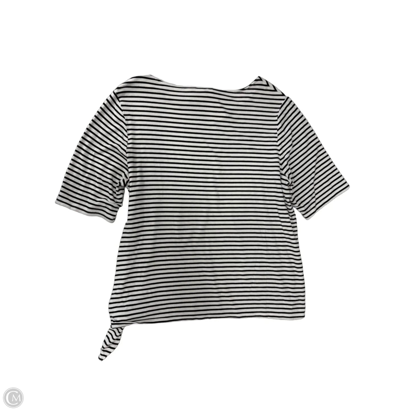 Top Short Sleeve By Chicos In Striped Pattern, Size: L