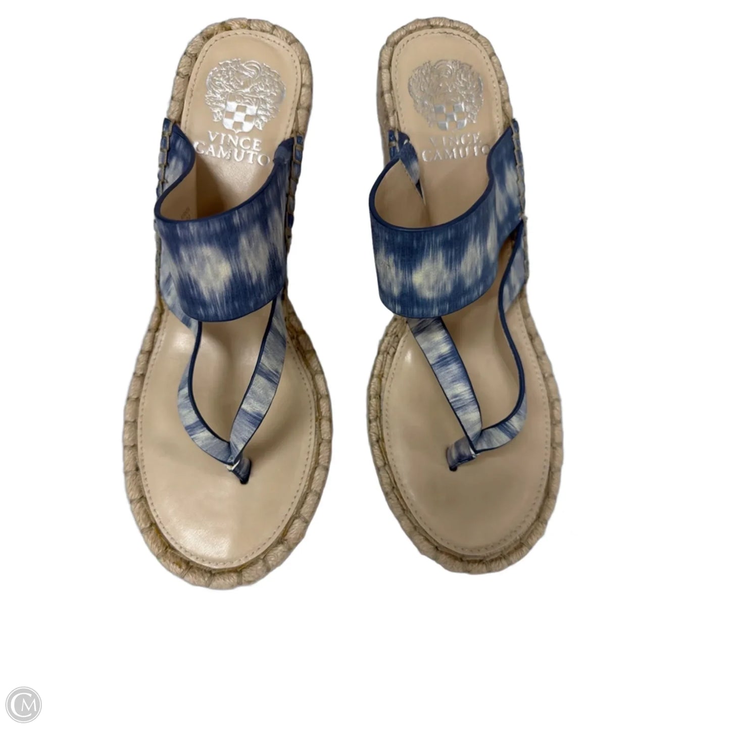 Sandals Heels Wedge By Vince Camuto In Blue, Size: 8.5