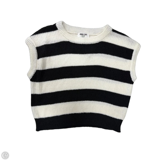 Vest Sweater By Double Zero In Striped Pattern, Size: L