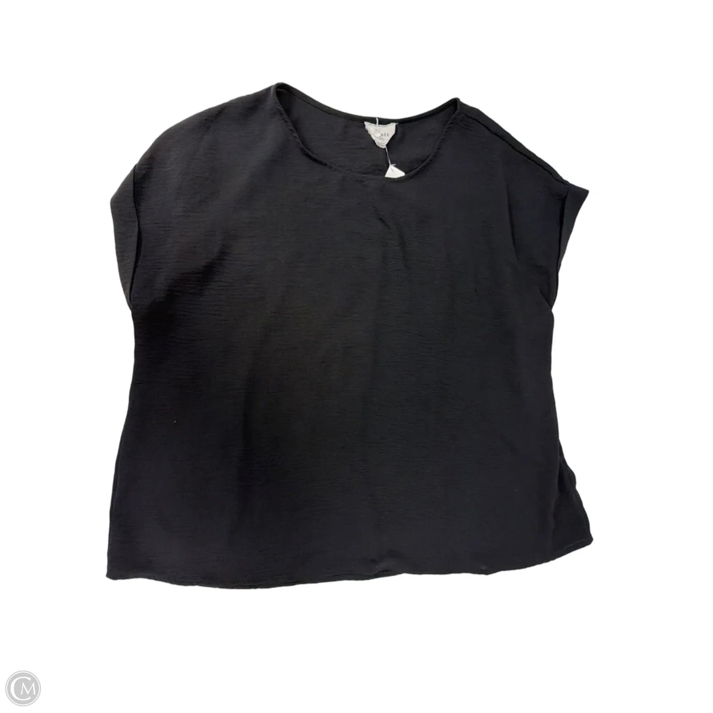 Top Short Sleeve By Andree By Unit In Black, Size: 1x