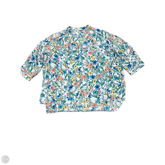 Top 3/4 Sleeve By Violet And Claire In Floral Print, Size: 3x