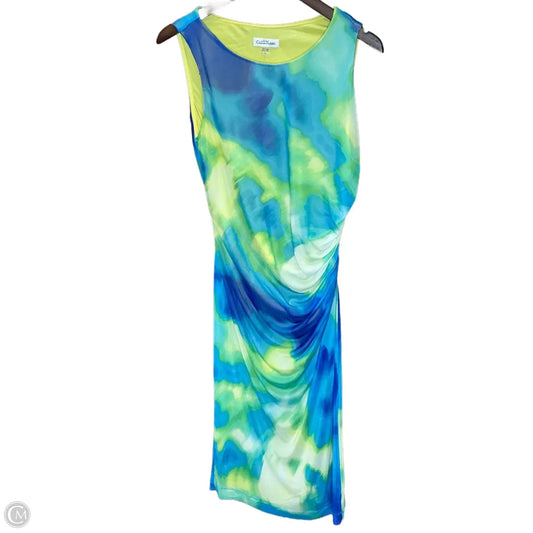 Dress Casual Midi By Calvin Klein In Multi-colored, Size: M