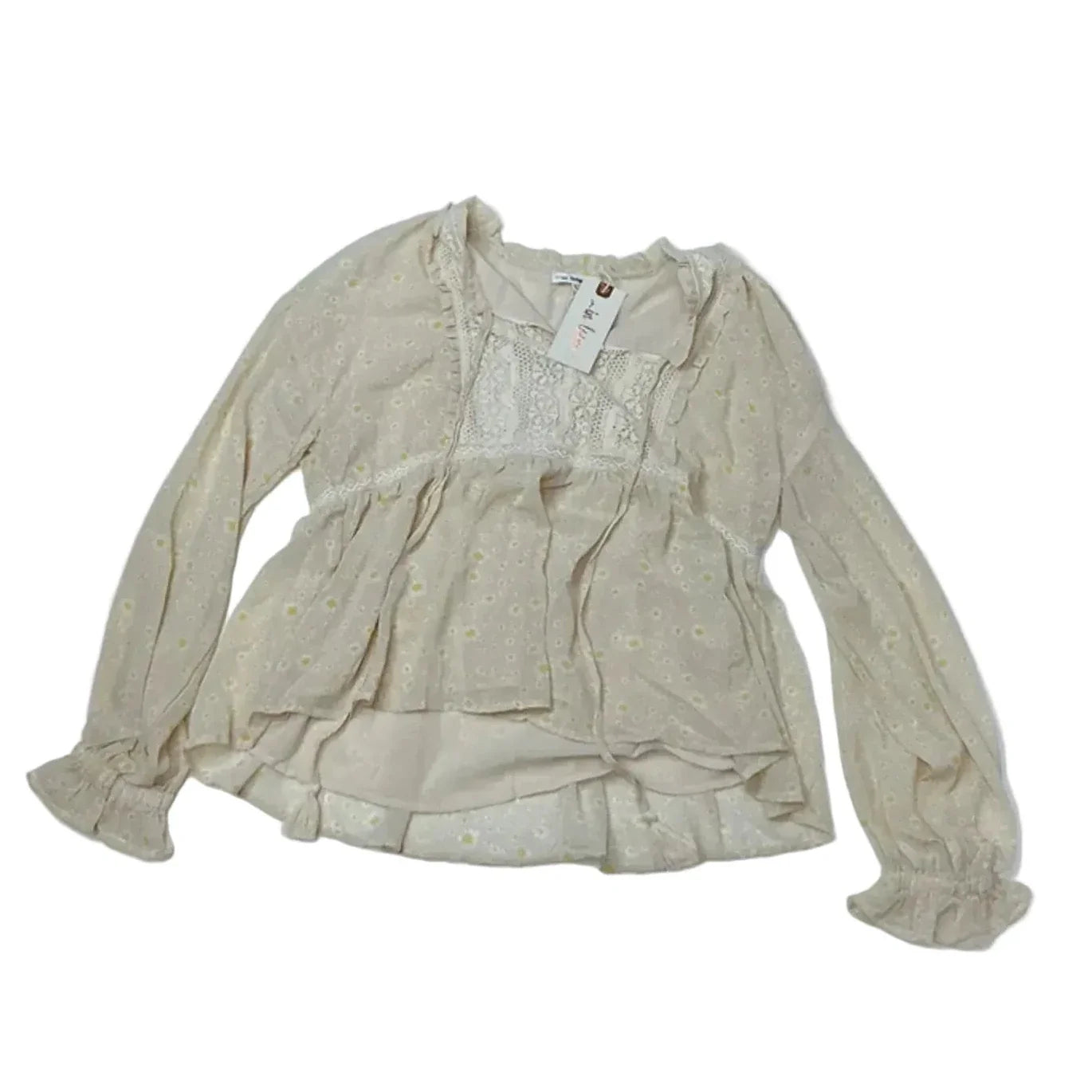 Top Long Sleeve By In Loom In Yellow, Size: M