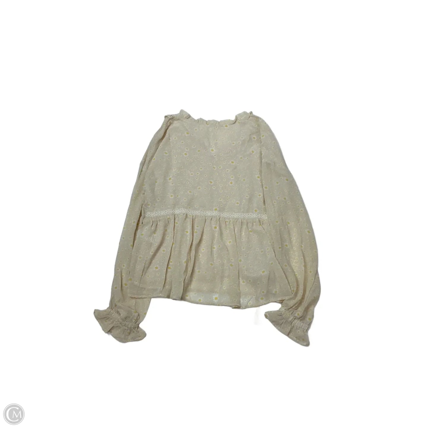 Top Long Sleeve By In Loom In Yellow, Size: M