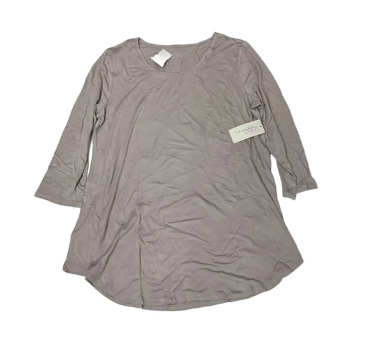 Top 3/4 Sleeve By Logo In Taupe, Size: L