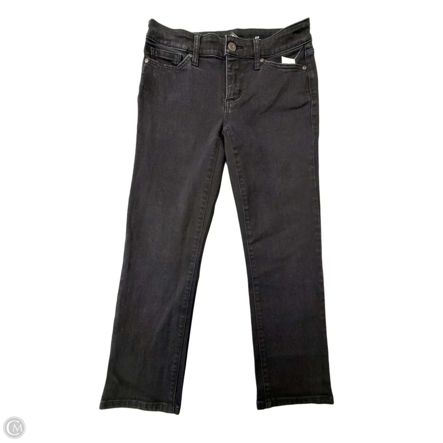 Jeans Straight By St Johns Bay In Black, Size: 2p