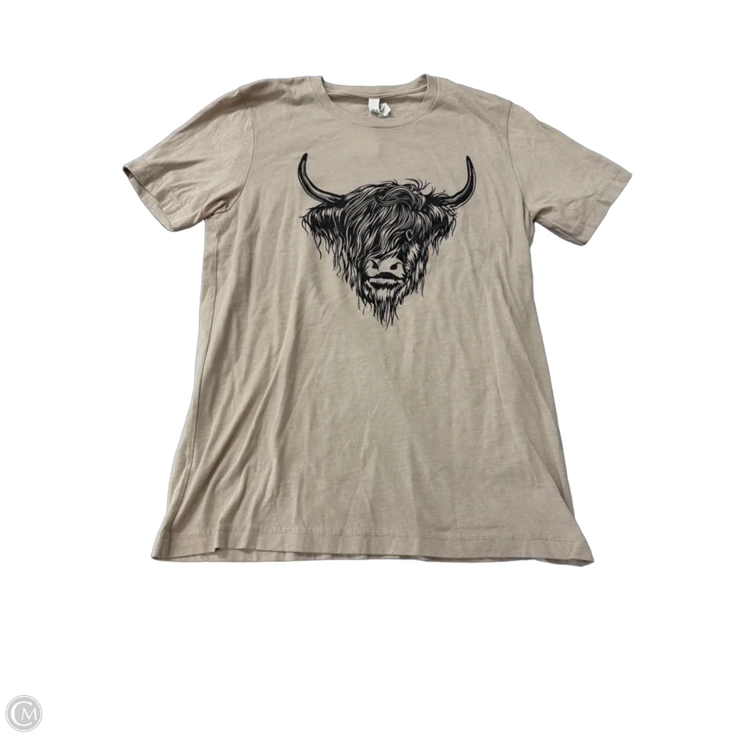 Top Short Sleeve By Canvas In Brown, Size: M