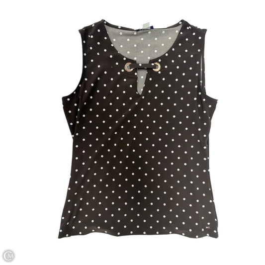 Top Sleeveless By Tommy Hilfiger In Polkadot Pattern, Size: M