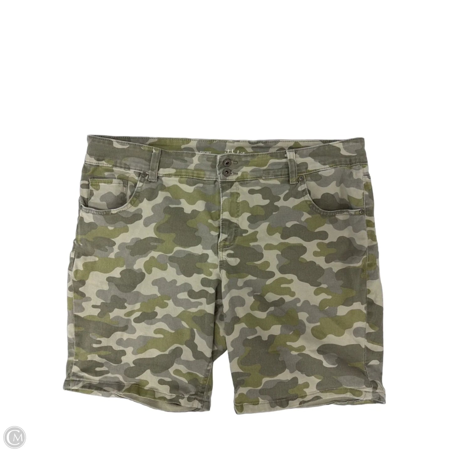 Shorts By Style And Company In Camouflage Print, Size: 16