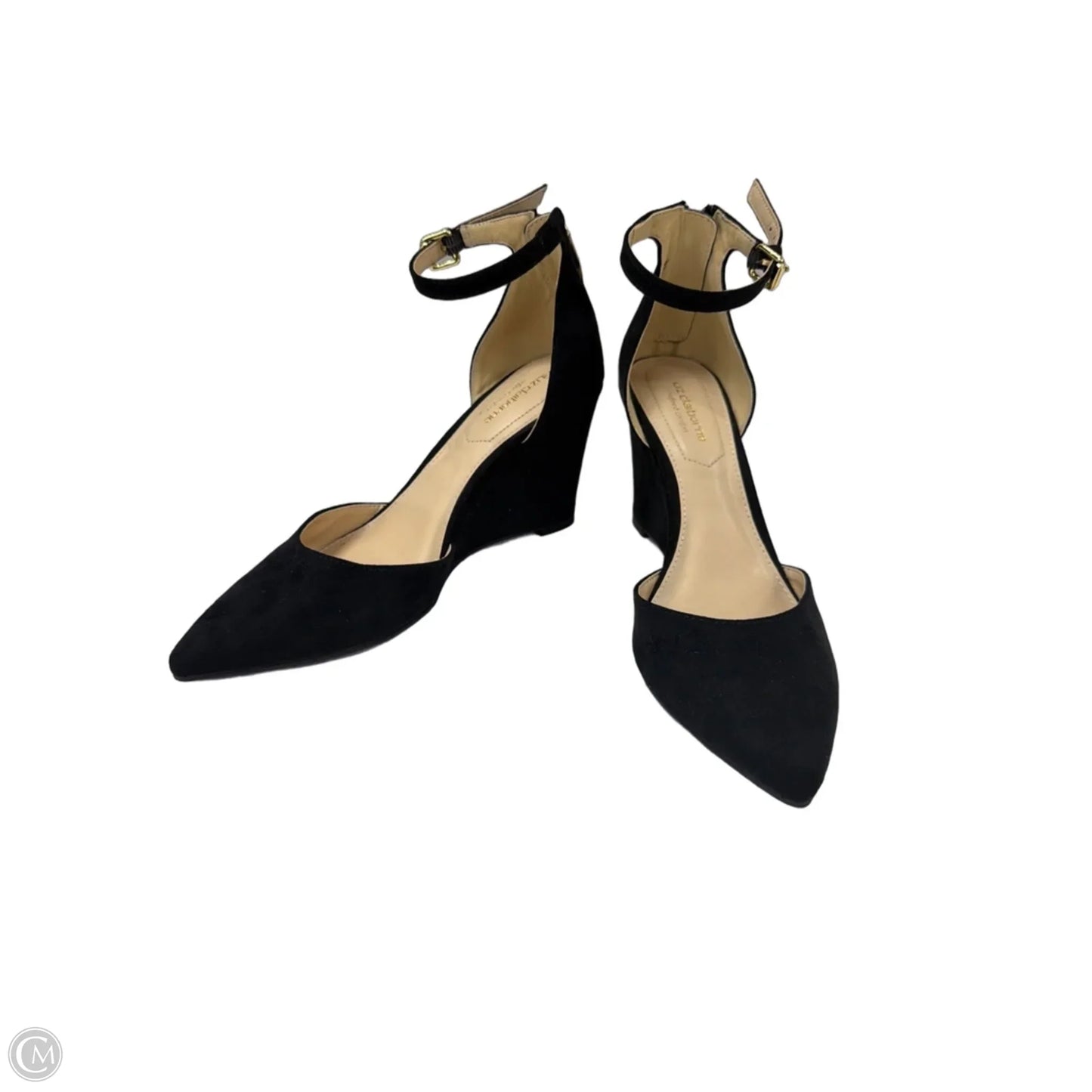 Shoes Heels Wedge By Liz Claiborne In Black, Size: 6.5