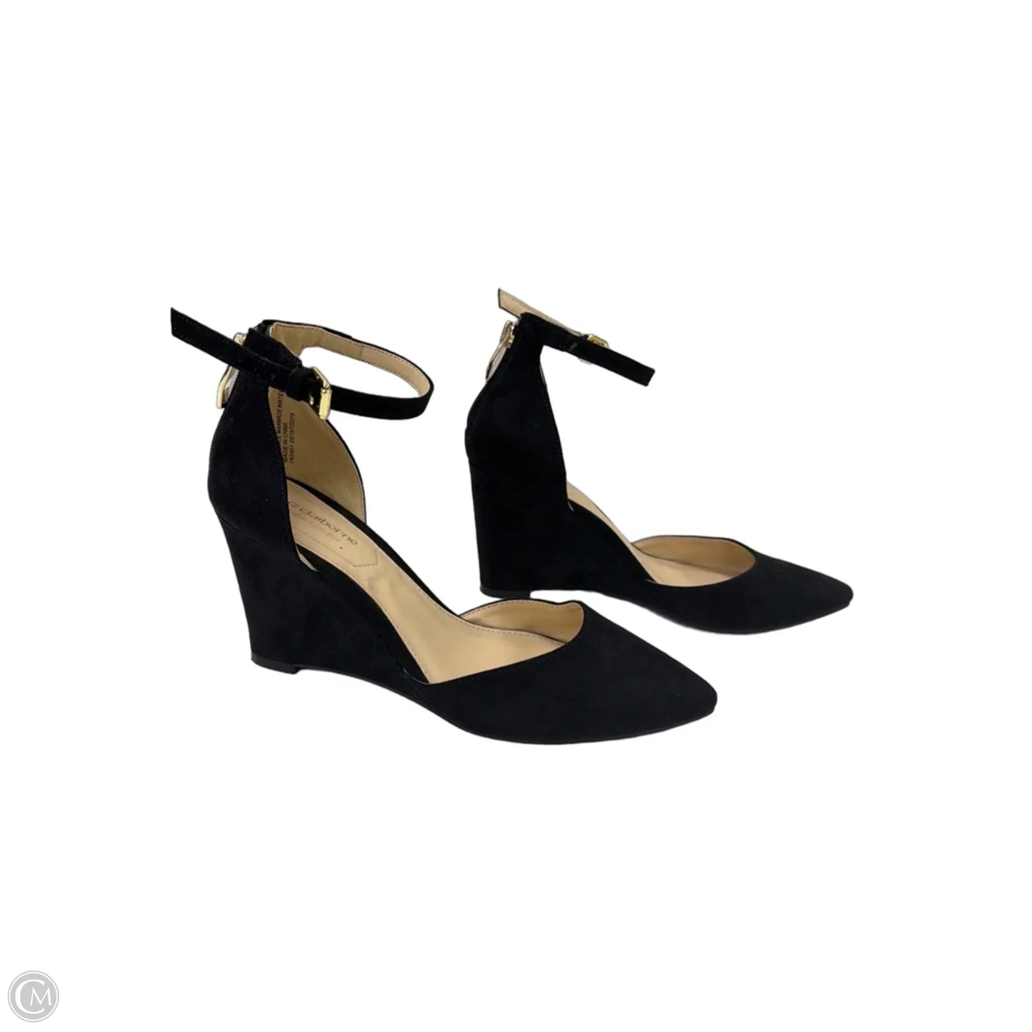 Shoes Heels Wedge By Liz Claiborne In Black, Size: 6.5