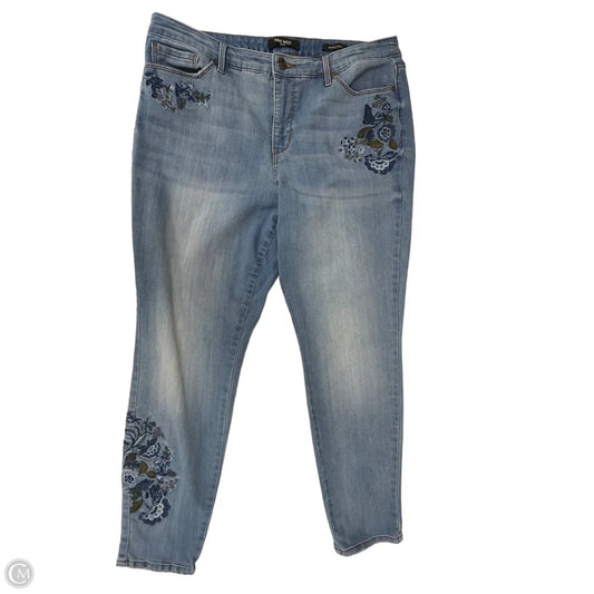 Jeans Skinny By Nine West In Blue Denim, Size: 14
