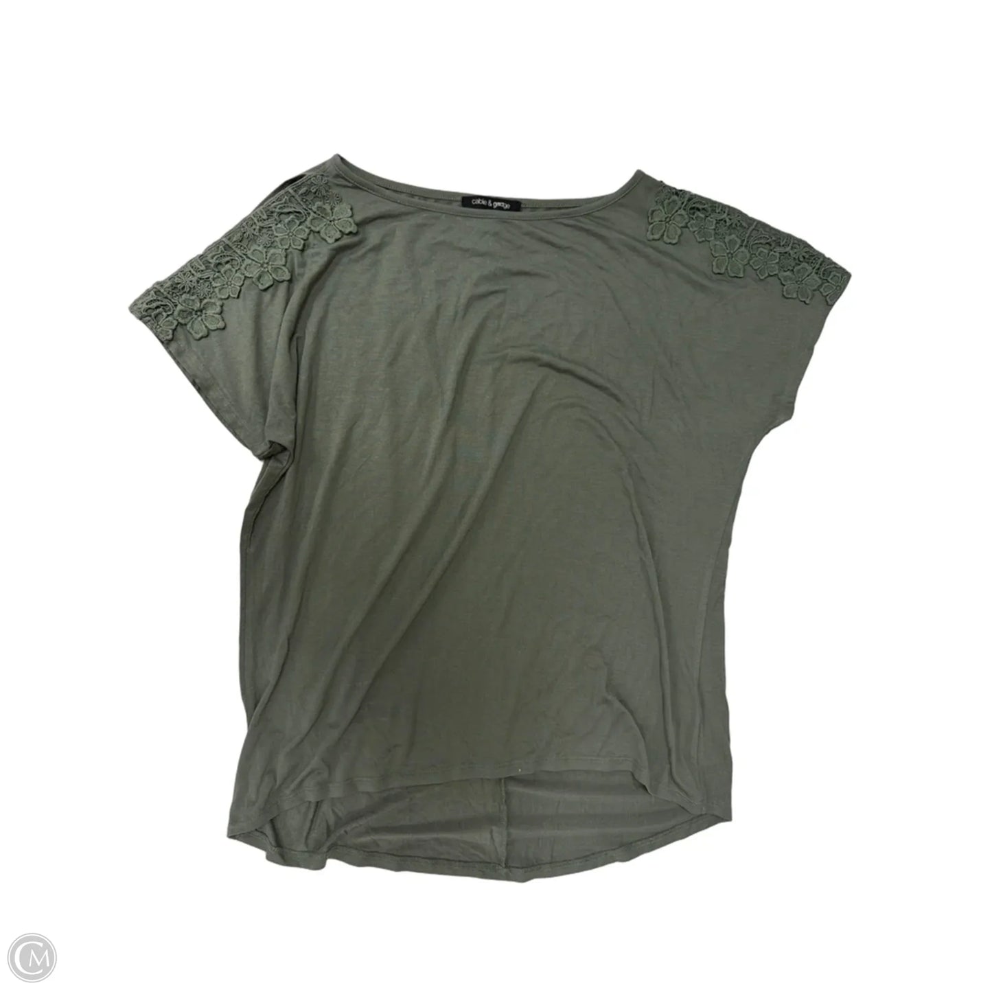 Top Short Sleeve By Cable And Gauge In Green, Size: L