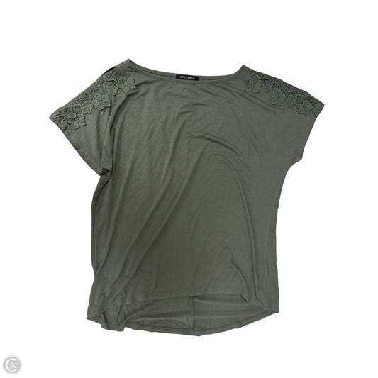 Top Short Sleeve By Cable And Gauge In Green, Size: L