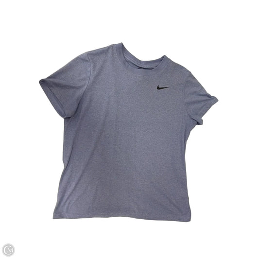Athletic Top Short Sleeve By Nike Apparel In Blue, Size: L