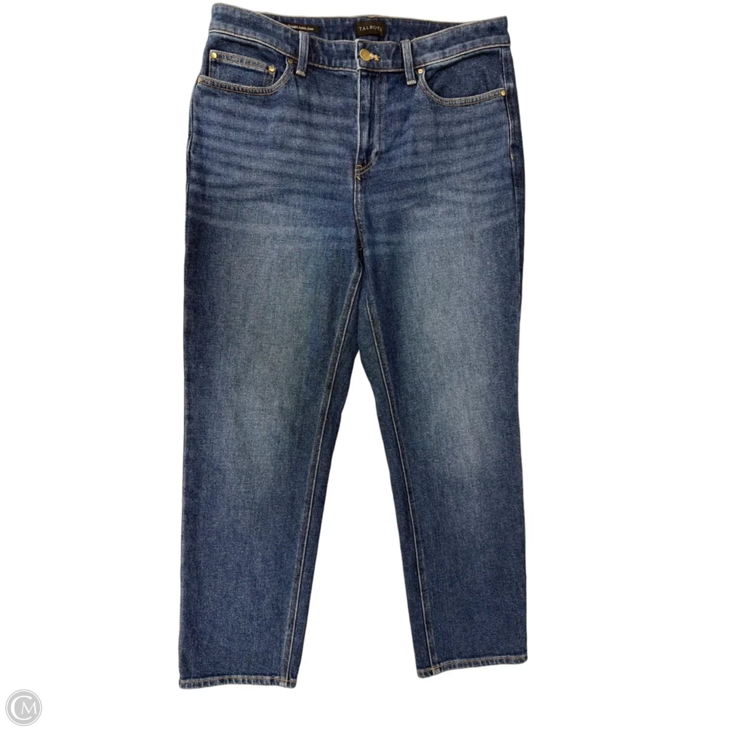 Jeans Straight By Talbots In Blue Denim, Size: 8