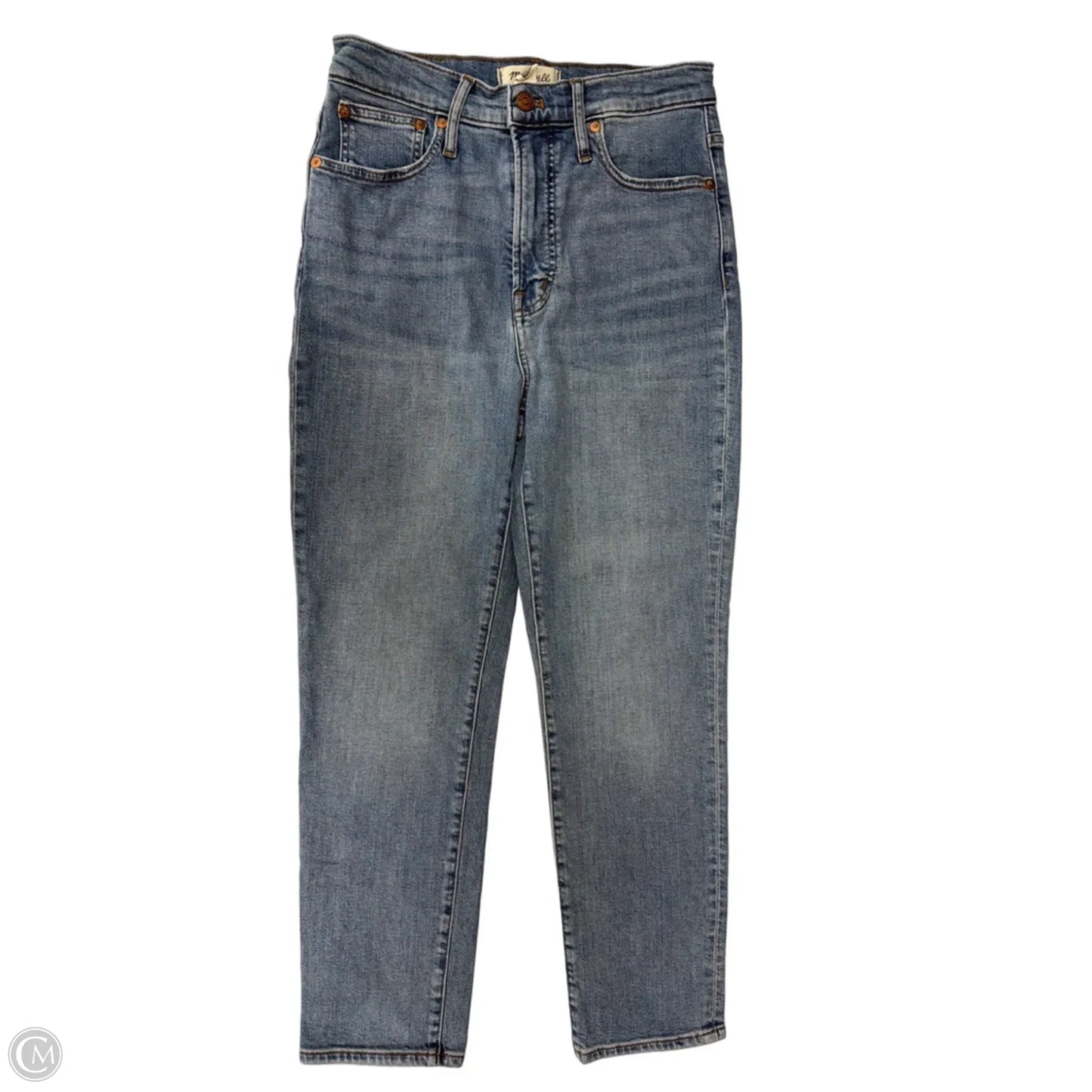 Jeans Straight By Madewell In Blue Denim, Size: 4