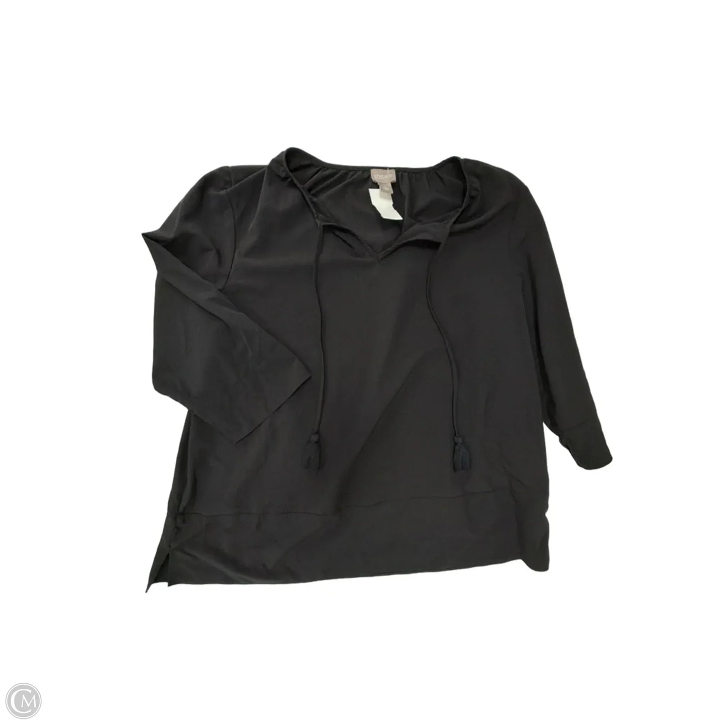 Top Long Sleeve By Chicos In Black, Size: 3x