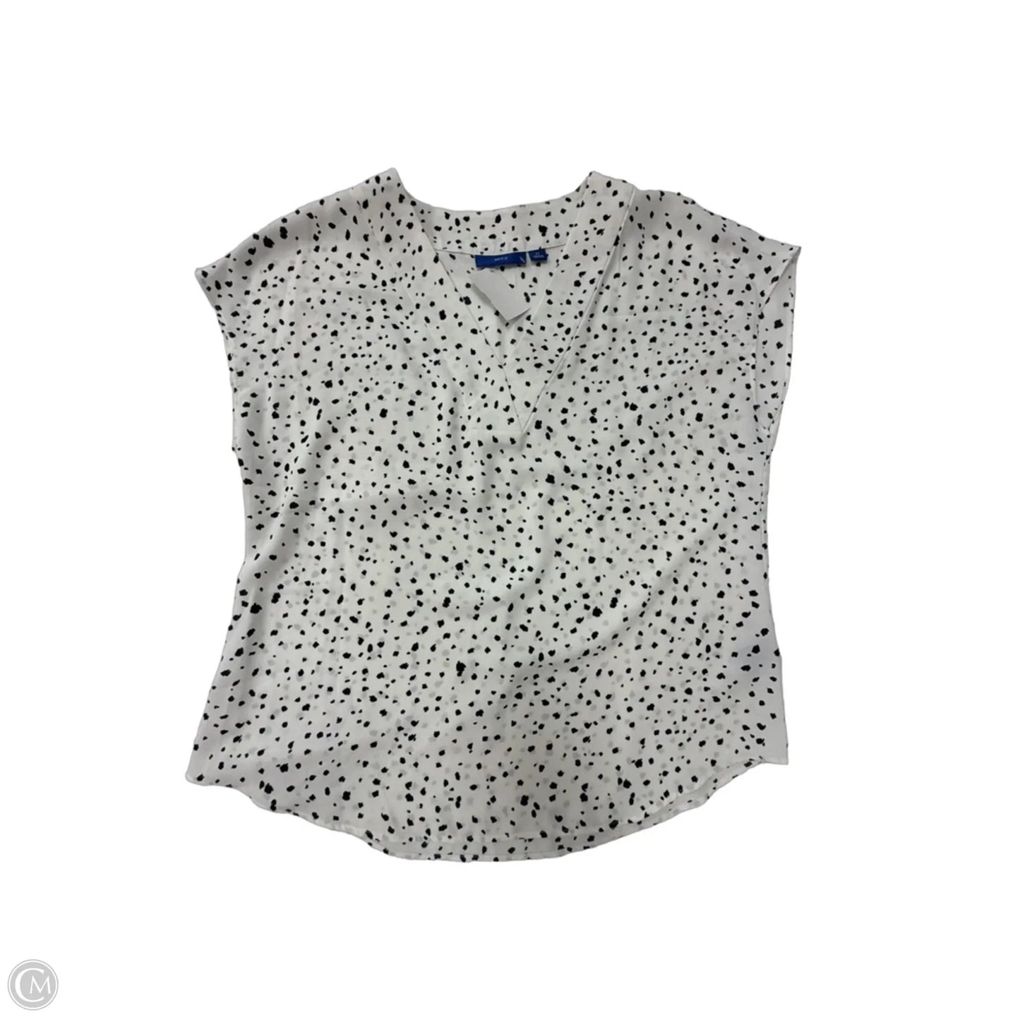 Top Short Sleeve By Apt 9 In Black & White, Size: M