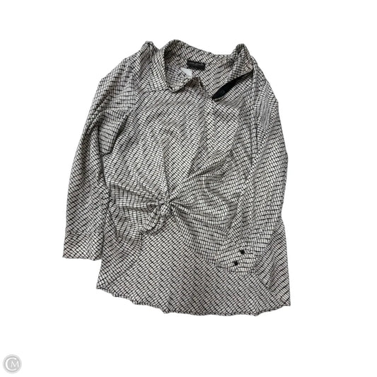 Top Long Sleeve By Lane Bryant In Black & Tan, Size: 1x