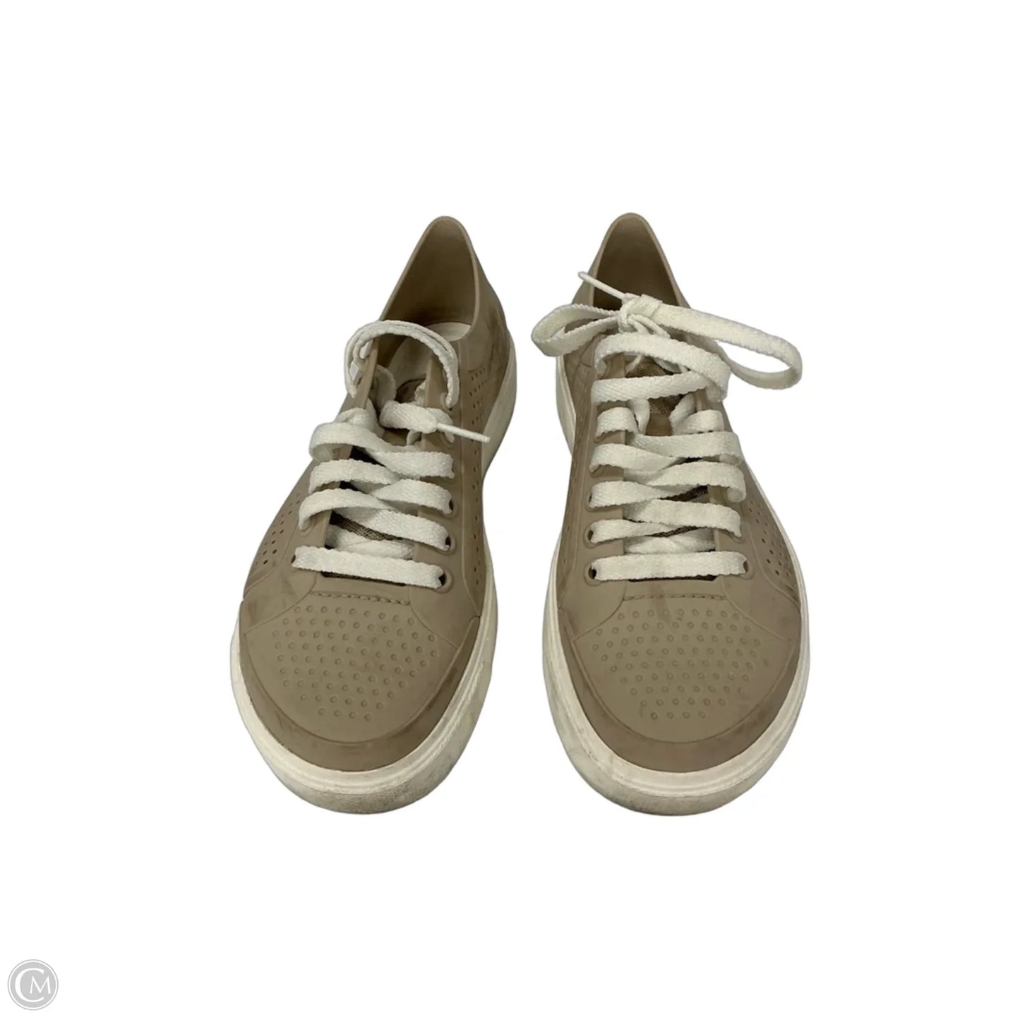 Shoes Sneakers By Crocs In Tan, Size: 8