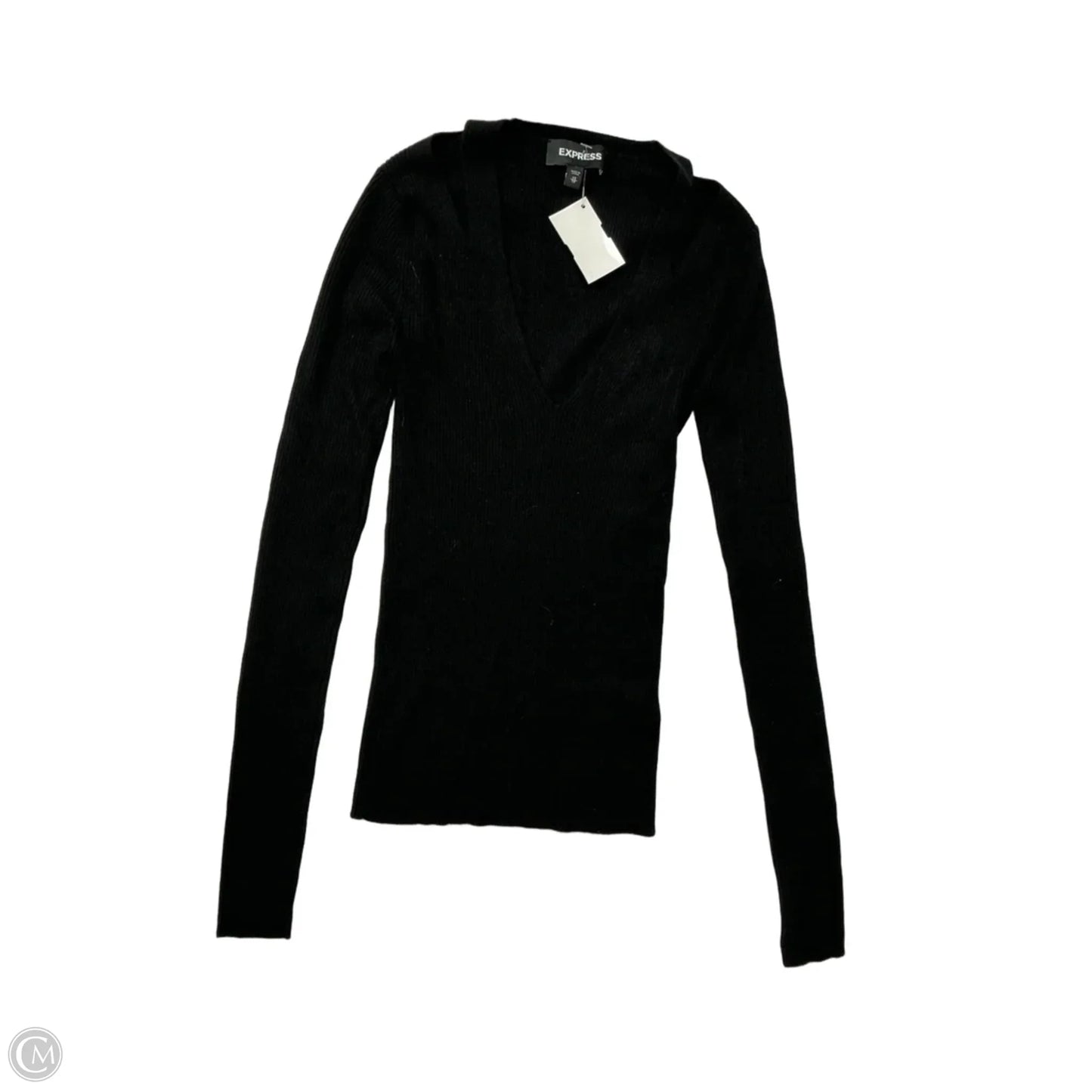 Top Long Sleeve By Express In Black, Size: Xs