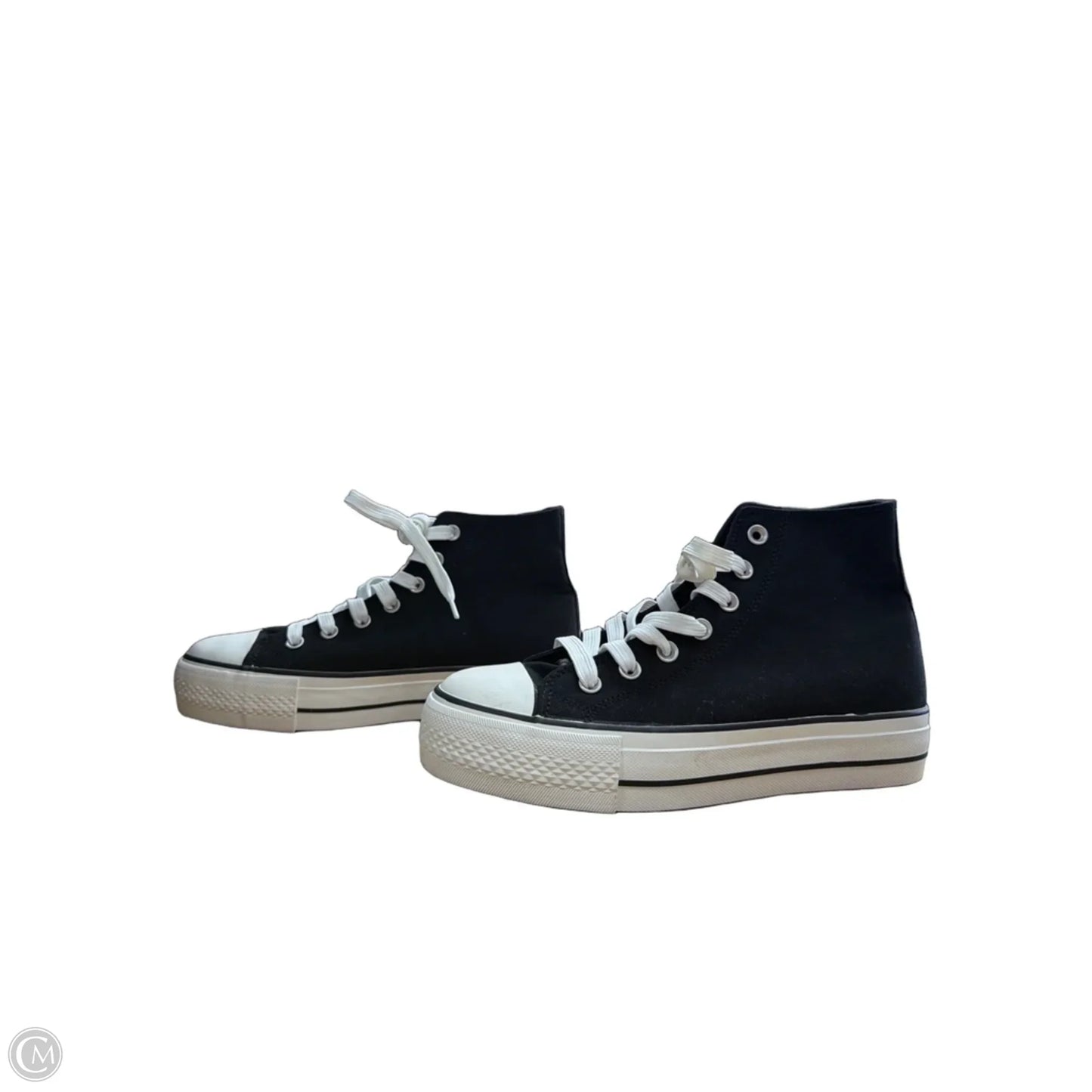 Shoes Sneakers Platform By Falls Creek In Black & White, Size: 10